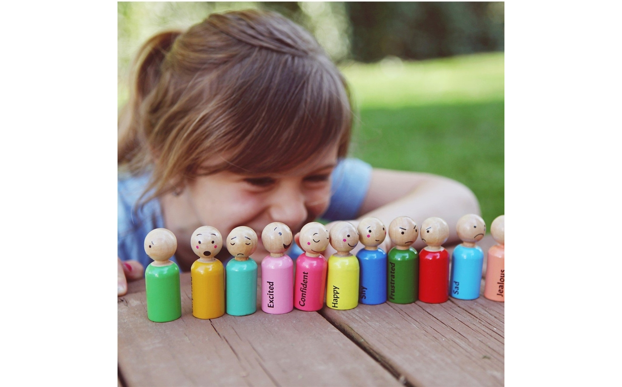 Rainbow cheap peg dolls