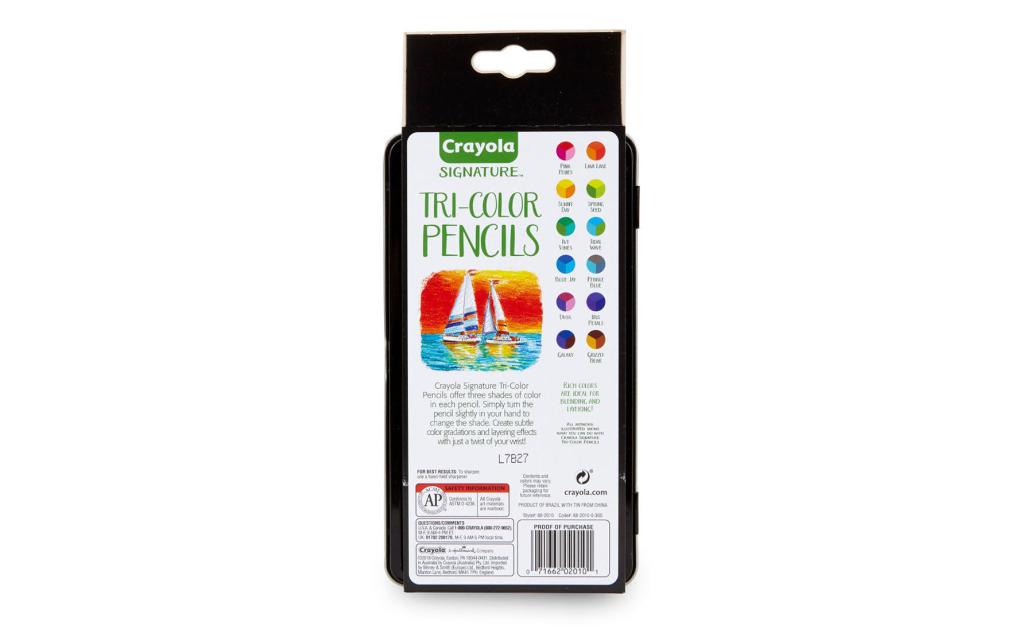 Crayola Tri-Color Pencils w/Tin : : Home