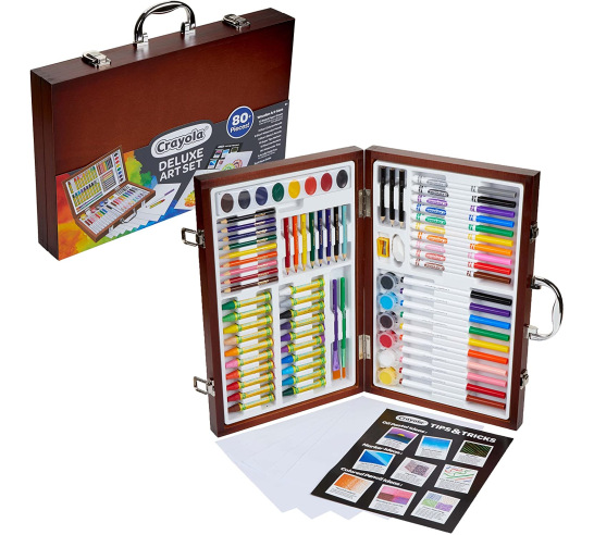 Crayola Deluxe Wooden Art Set 80+ Pieces – Art Therapy